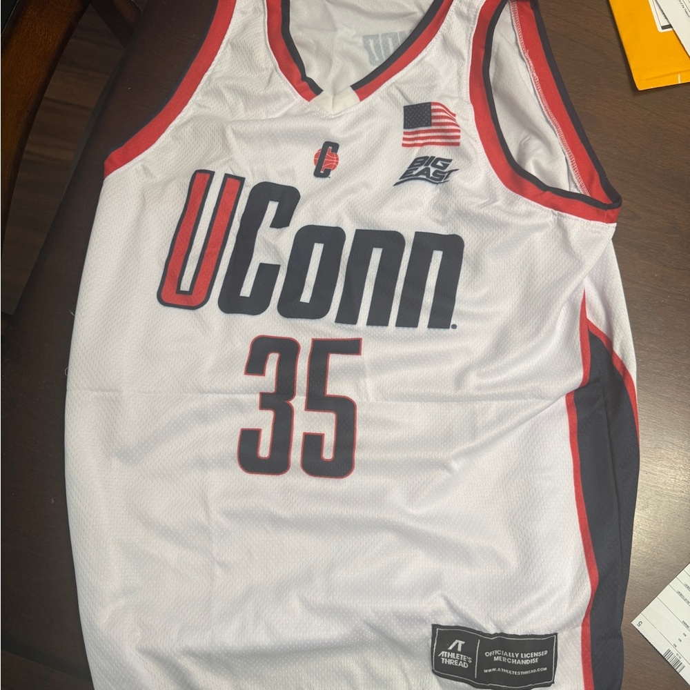 UConn Azzi FuddWhite Basketball Jersey